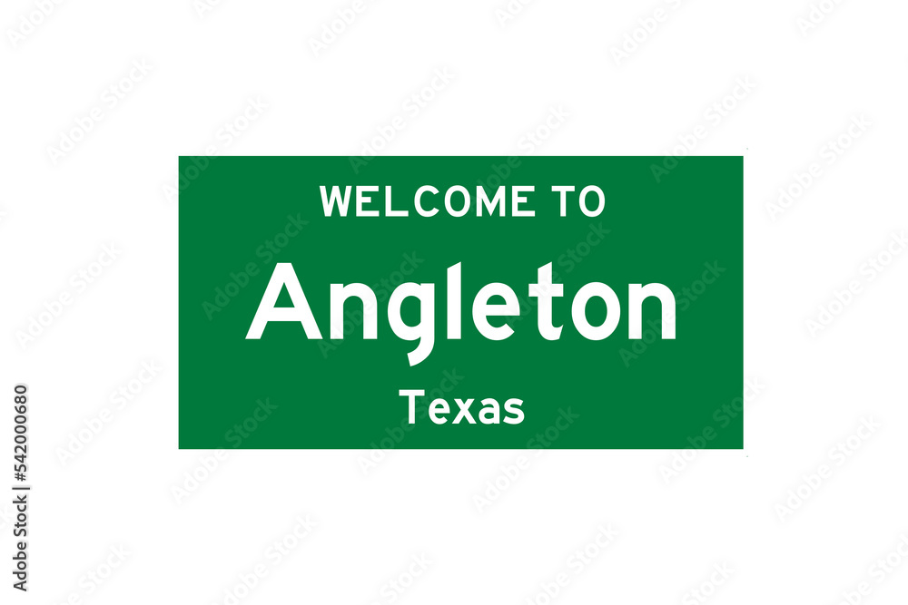 Angleton, Texas, USA. City limit sign on transparent background. Angleton, Texas, USA. City limit sign on transparent background.