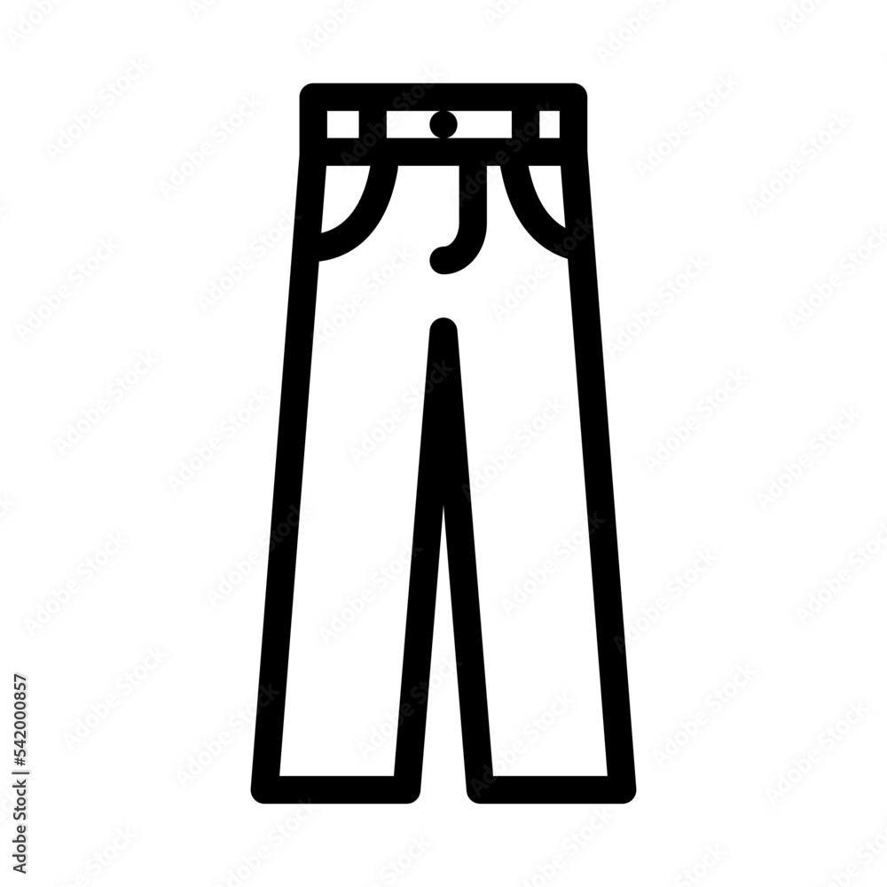 chino pants clothes line icon vector. chino pants clothes sign. isolated contour symbol black illustration