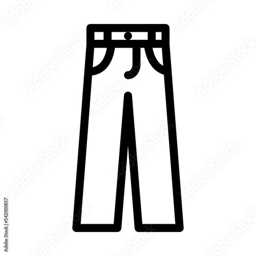 chino pants clothes line icon vector. chino pants clothes sign. isolated contour symbol black illustration