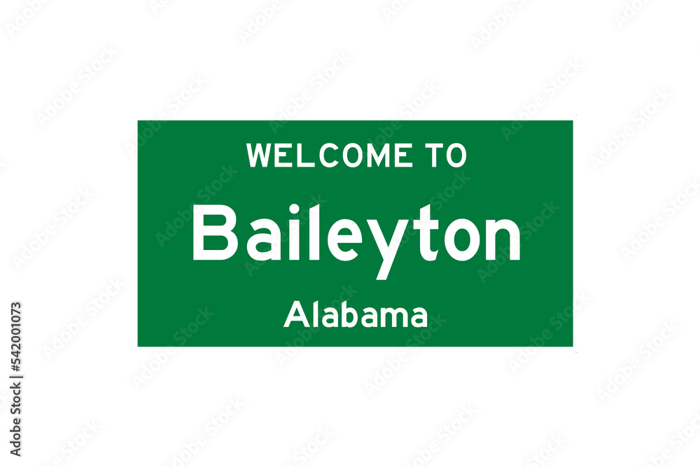 Baileyton, Alabama, USA. City limit sign on transparent background. Baileyton, Alabama, USA. City limit sign on transparent background.