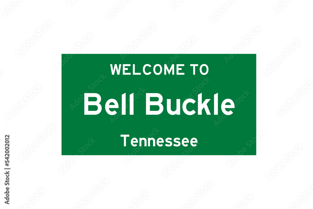 Bell Buckle, Tennessee, USA. City limit sign on transparent background. Bell Buckle, Tennessee, USA. City limit sign on transparent background.