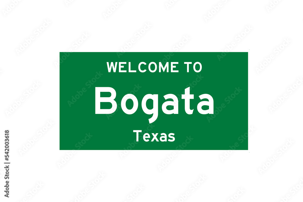 Bogata, Texas, USA. City limit sign on transparent background. Stock Illustration Adobe Stock