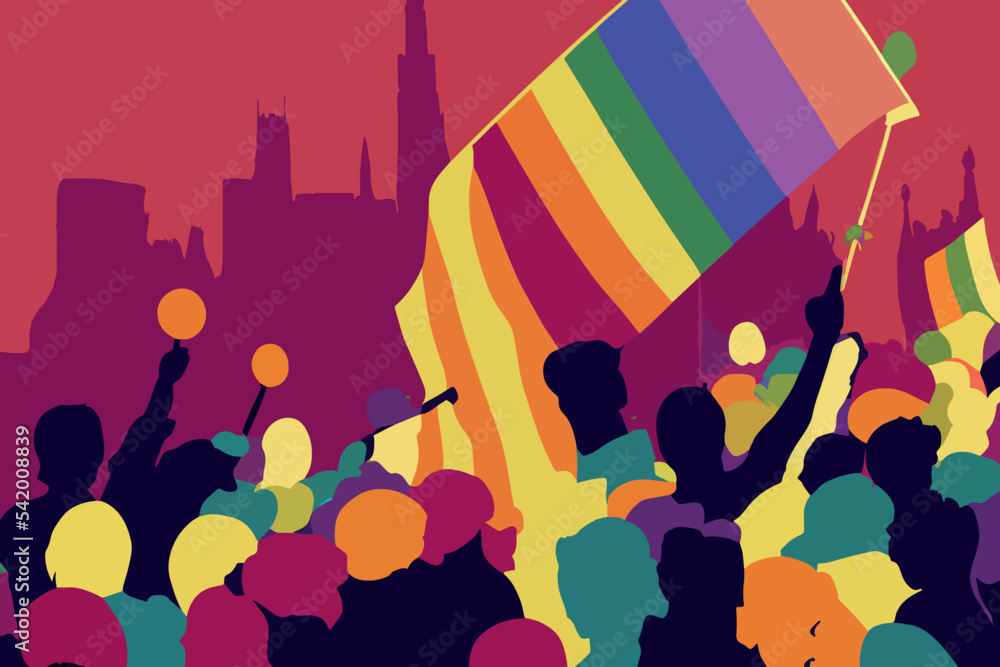 People tolerant of lgbt community, parade, flags, lgbtq+ pride People tolerant of lgbt community, parade, flags, lgbtq+ pride