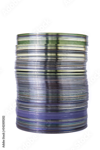 Large stack of CDs for long-term storage of information