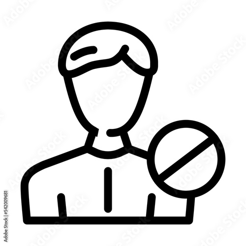 account blocked line icon vector. account blocked sign. isolated contour symbol black illustration