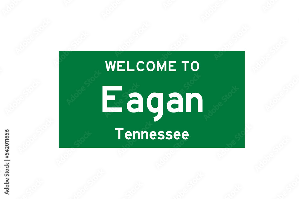 Eagan, Tennessee, USA. City limit sign on transparent background. Eagan, Tennessee, USA. City limit sign on transparent background.