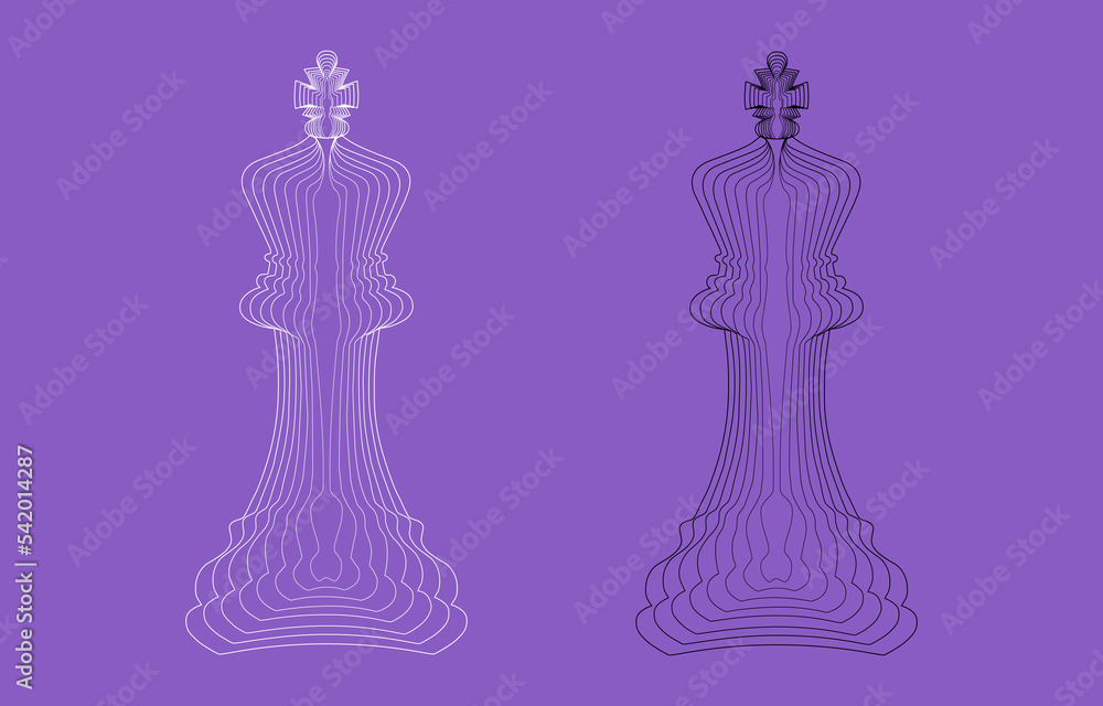 illustration chess pieces with the king chess piece icon illustration chess pieces with the king chess piece icon