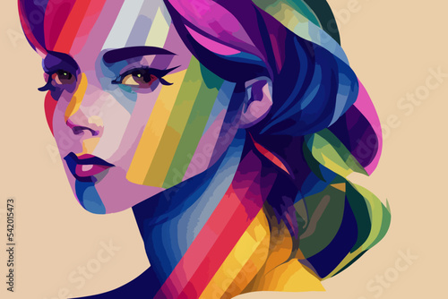 Girl expresses tolerance for lgbtq+ pride, rainbow paraphernalia, long hair