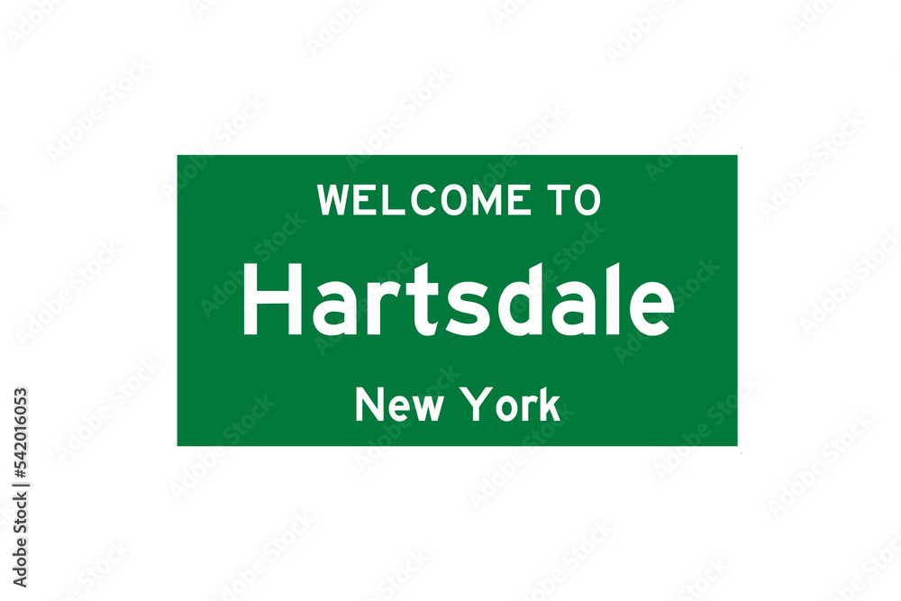 Hartsdale, New York, USA. City limit sign on transparent background. Hartsdale, New York, USA. City limit sign on transparent background.