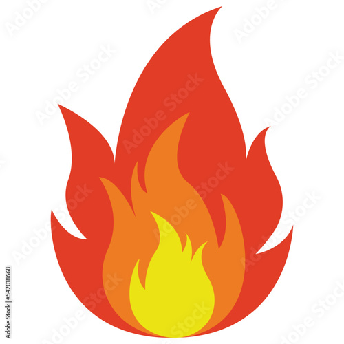 fire flame of bonfire, hot sign, heat symbol