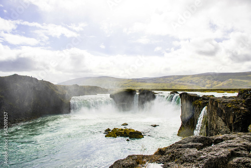 Goðafoss Waterfall Cliff in East Iceland