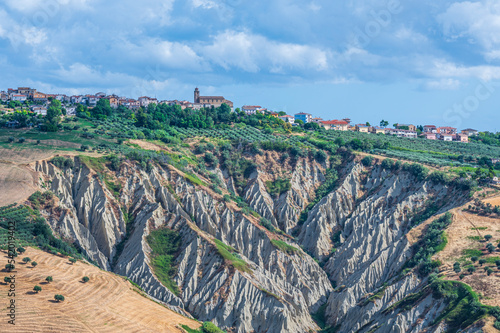 Panorama of Atri with its beautiful badlands