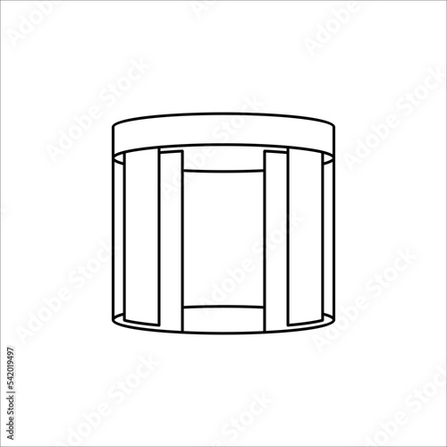 sliding door line icon vector. sliding door sign. automatic door vector icon on white background