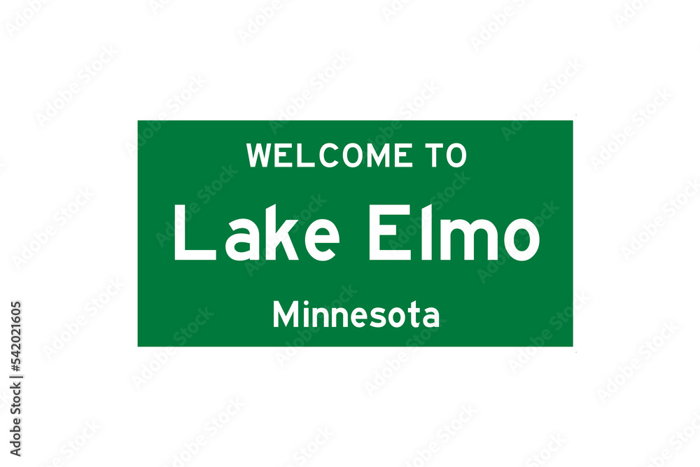 Lake Elmo, Minnesota, USA. City limit sign on transparent background. Lake Elmo, Minnesota, USA. City limit sign on transparent background.