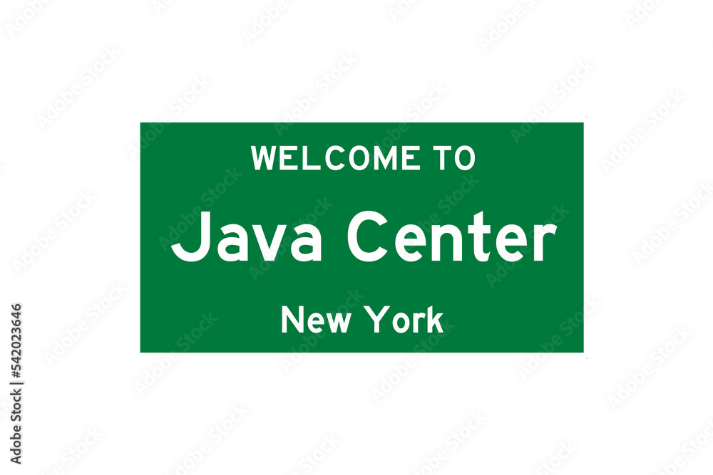 Java Center, New York, USA. City limit sign on transparent background. Java Center, New York, USA. City limit sign on transparent background.
