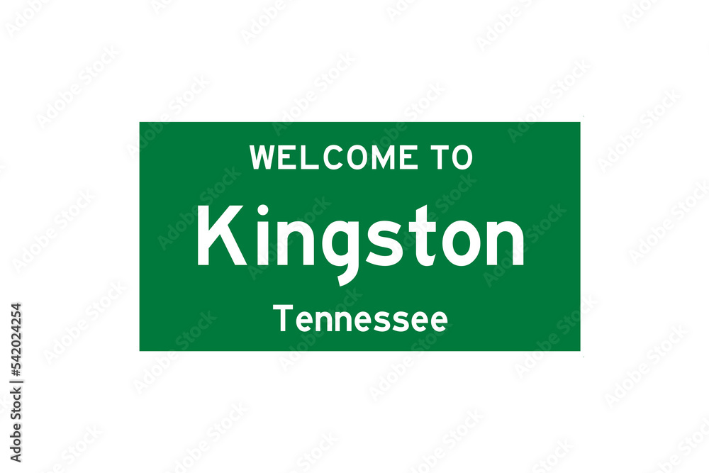 Kingston, Tennessee, USA. City limit sign on transparent background. Kingston, Tennessee, USA. City limit sign on transparent background.