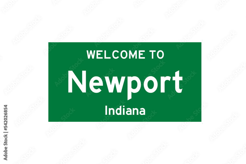 Newport, Indiana, USA. City limit sign on transparent background. Newport, Indiana, USA. City limit sign on transparent background.