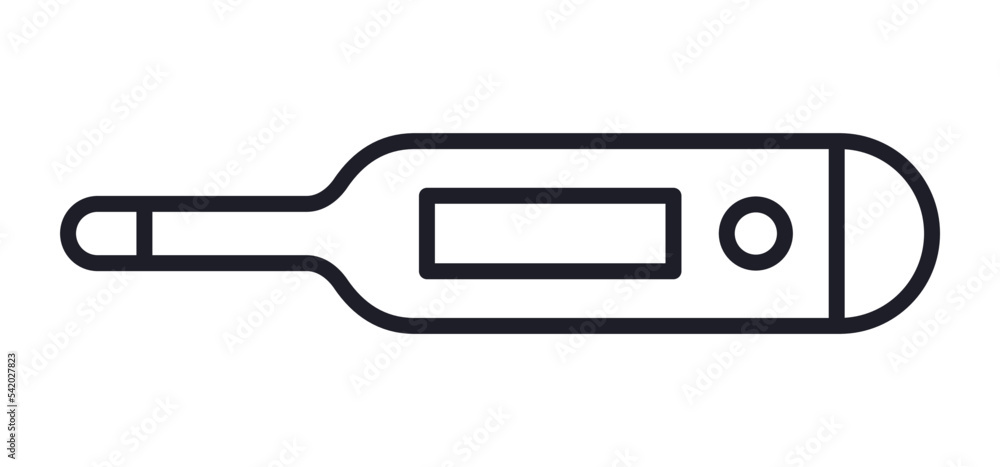 Electric fever thermometer vector icon Electric fever thermometer vector icon