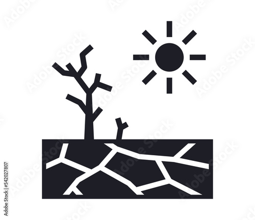 Drought symbol heat and no rain withered pants icon
