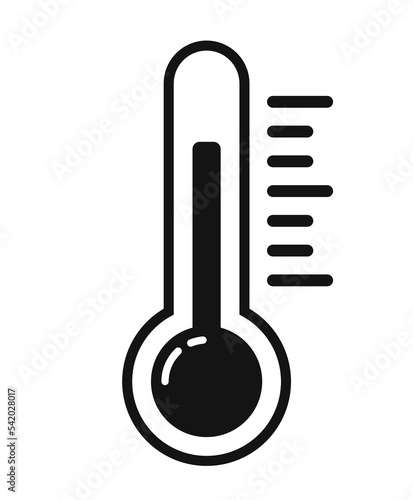Thermometer hot cold temperature vector icon