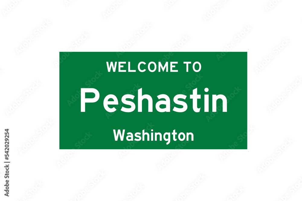 Peshastin, Washington, USA. City limit sign on transparent background. Peshastin, Washington, USA. City limit sign on transparent background.
