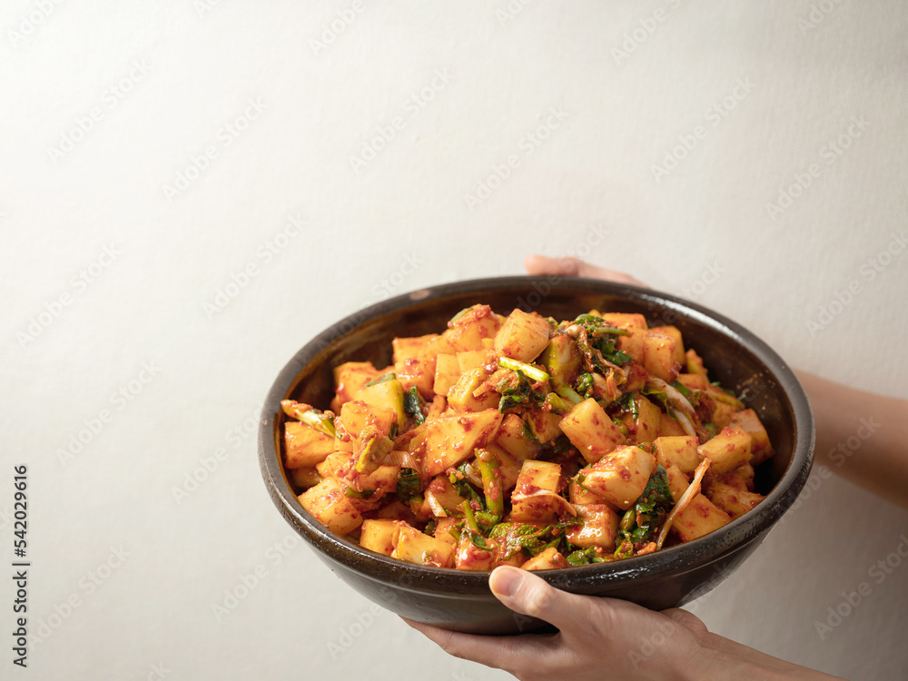 Radish kimchi, Korean traditional food Radish kimchi, Korean traditional food