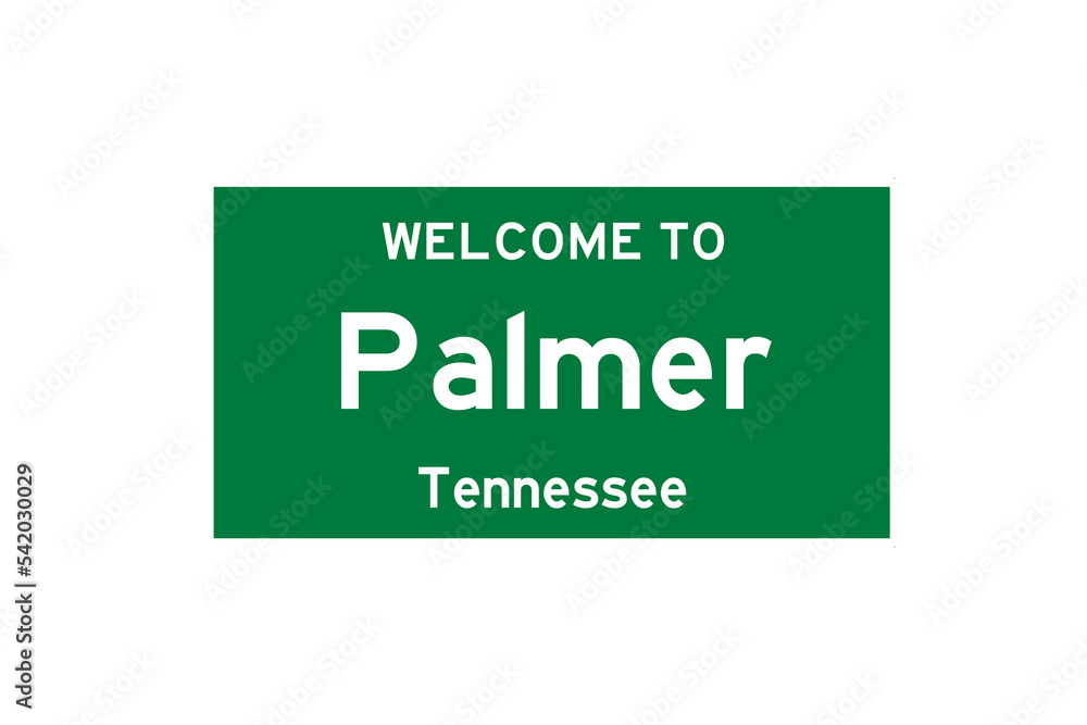 Palmer, Tennessee, USA. City limit sign on transparent background. Palmer, Tennessee, USA. City limit sign on transparent background.