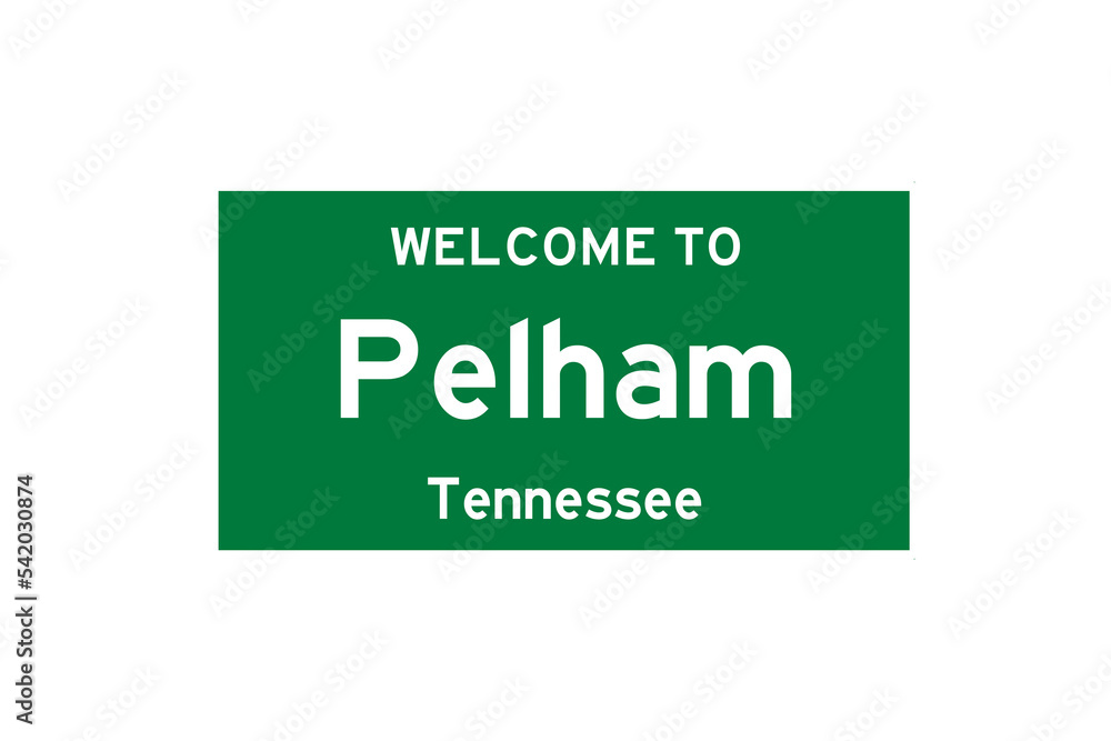 Pelham, Tennessee, USA. City limit sign on transparent background. Pelham, Tennessee, USA. City limit sign on transparent background.