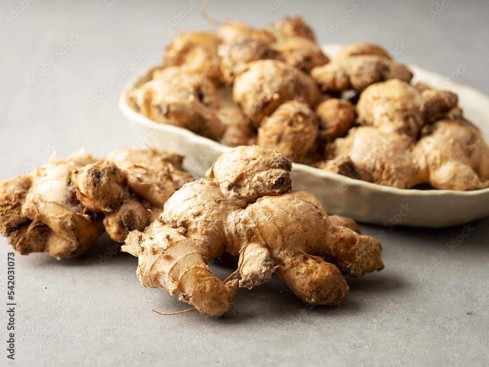 fresh ginger on the table fresh ginger on the table