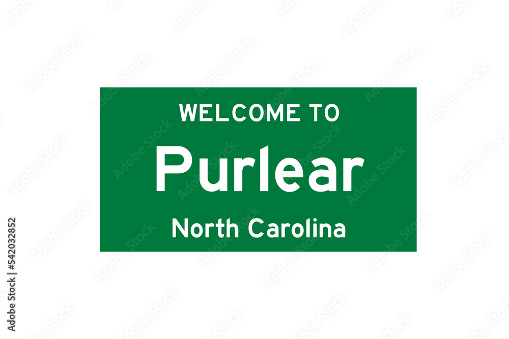 Purlear, North Carolina, USA. City limit sign on transparent background. Purlear, North Carolina, USA. City limit sign on transparent background.