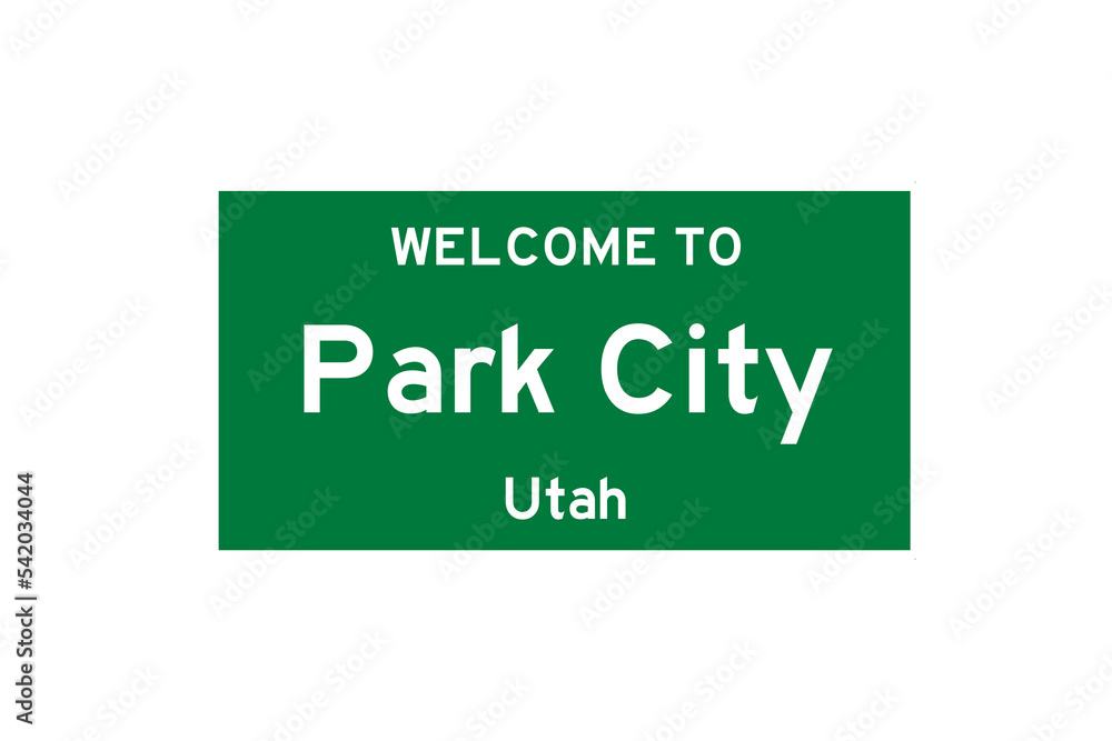 Park City, Utah, USA. City limit sign on transparent background. Park City, Utah, USA. City limit sign on transparent background.