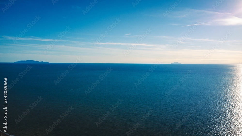 Beautiful shot of a calm sea horizon