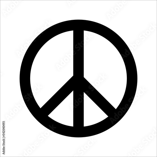 vector international symbol of peace disarmament anti war movement. Peace Symbol Vector Icon on white background.