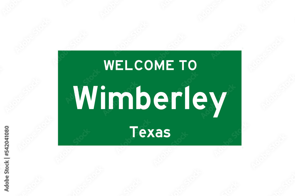 Wimberley, Texas, USA. City limit sign on transparent background. Wimberley, Texas, USA. City limit sign on transparent background.