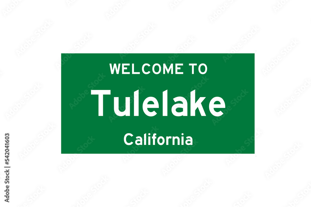 Tulelake, California, USA. City limit sign on transparent background. Tulelake, California, USA. City limit sign on transparent background.