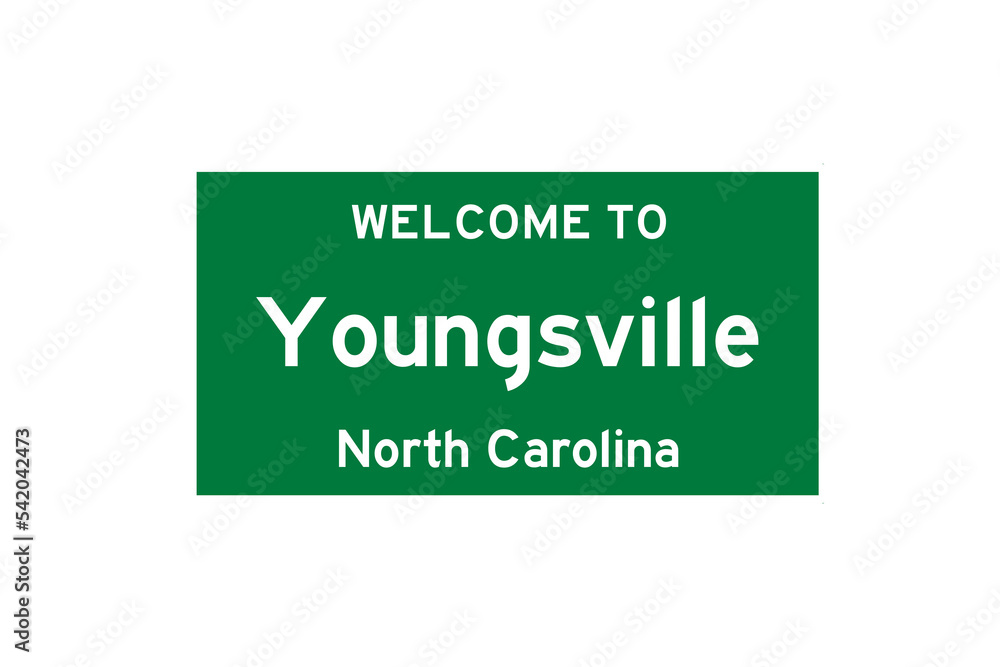 Youngsville, North Carolina, USA. City limit sign on transparent background. Youngsville, North Carolina, USA. City limit sign on transparent background.