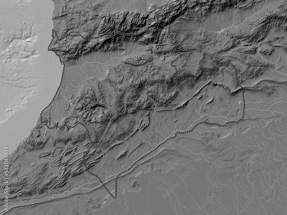 Fototapeta premium Souss-Massa, Morocco. Bilevel. No legend