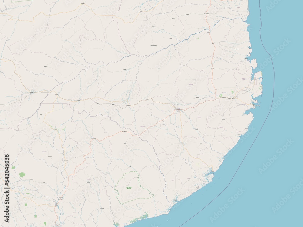 Fototapeta premium Nampula, Mozambique. OSM. No legend