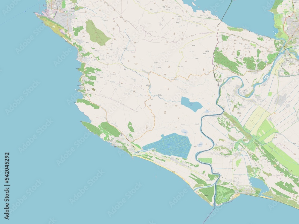 Fototapeta premium Ulcinj, Montenegro. OSM. No legend