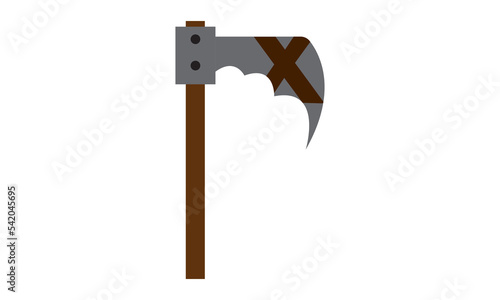 Crossed Axes, Crossed Broad axe, medieval axe, Battle axe, executioner axe in vector