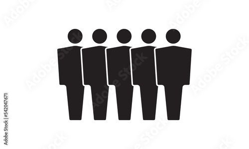 Concept and idea icon of  gents and group of men. Stroke vector logo, web graphics. Isolated background. Vector illustration.