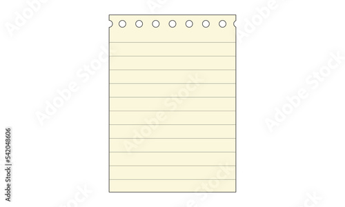 blank realistic spiral notepad notebook isolated on white background