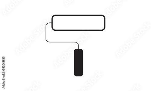 Paint roller icon on white background