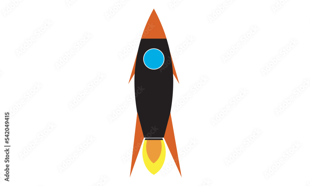 Cartoon rocket space ship take off, isolated vector illustration. Simple retro spaceship icon. Cartoon rocket space ship take off, isolated vector illustration. Simple retro spaceship icon.