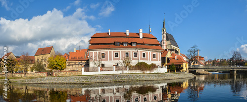 Panorama of the Czech Krumlov.