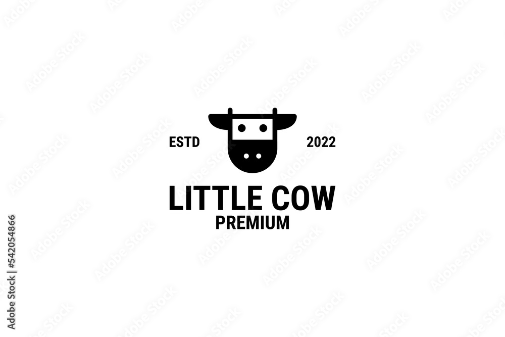 Cute head cow logo design vector illustration Cute head cow logo design vector illustration