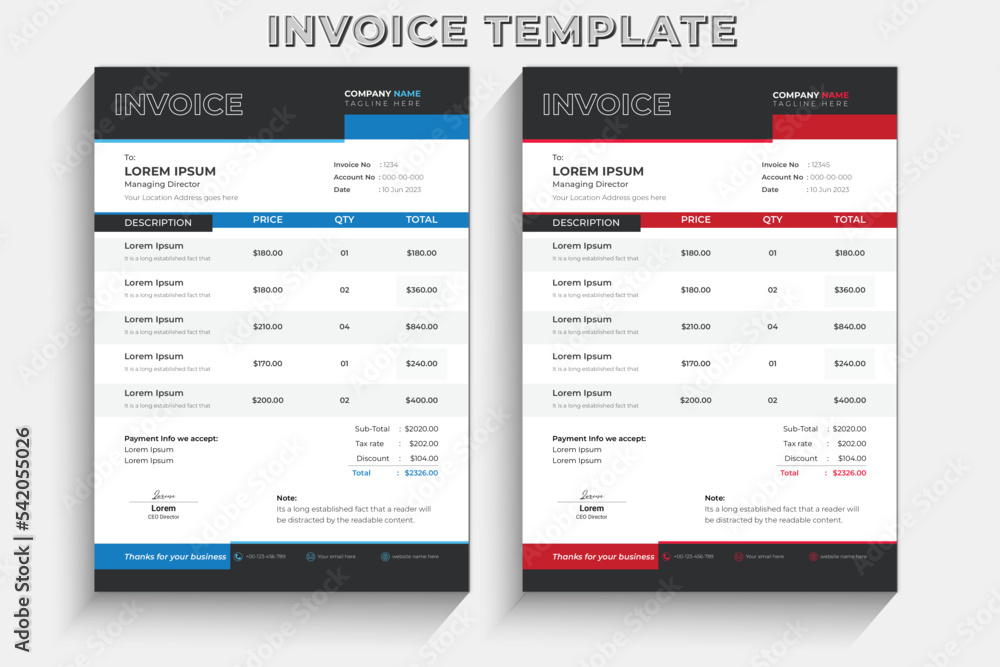 Invoice design template Invoice design template