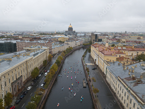 Panorama of St. Petersburg from a drone. Fall 2022 photo