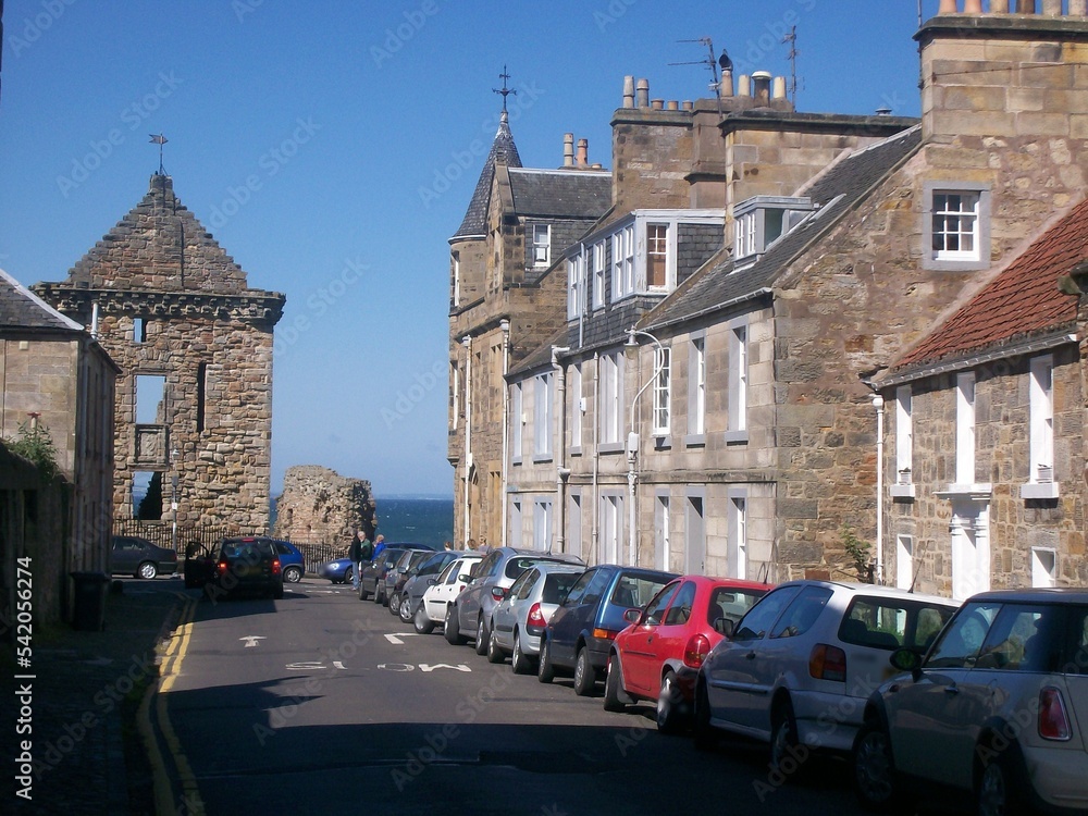 North Castle Street and St Andrews Castle, Fife.