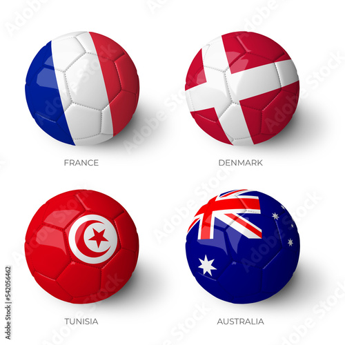 Balls with flags on white background (ID: 542056462)